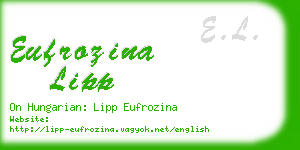 eufrozina lipp business card